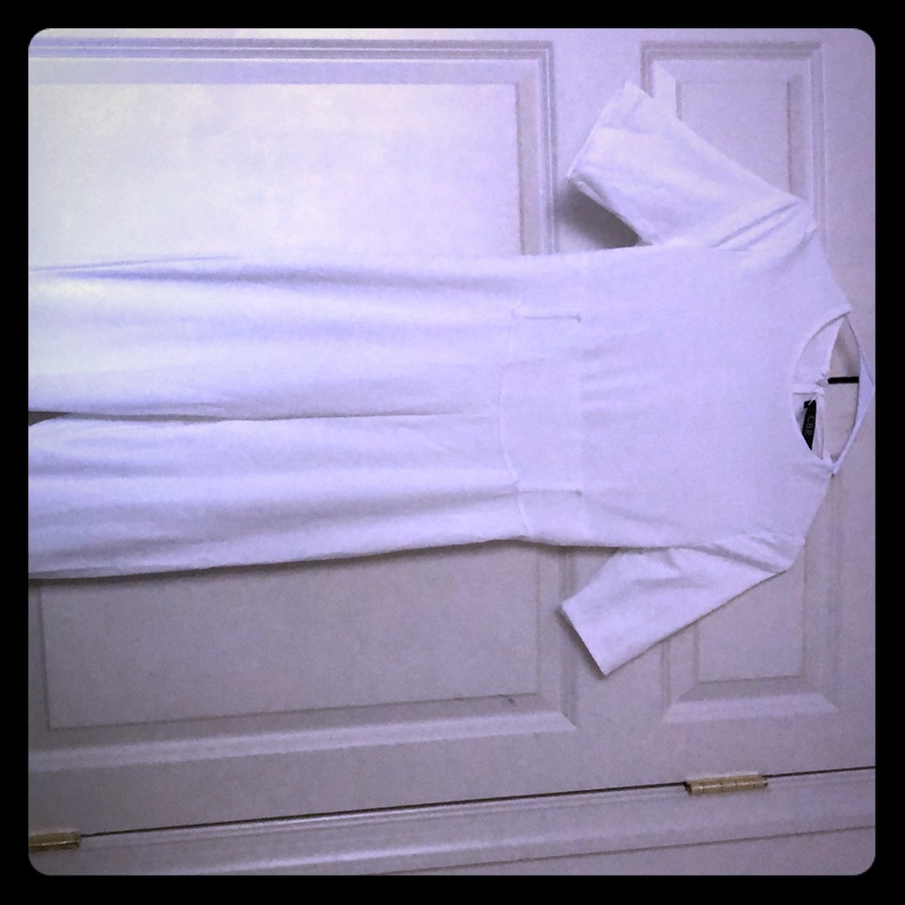 A white corset jumpsuit